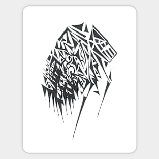 Balance Unique Black White Abstract Art Sticker